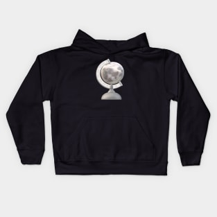 Moon Globe (Black) Kids Hoodie